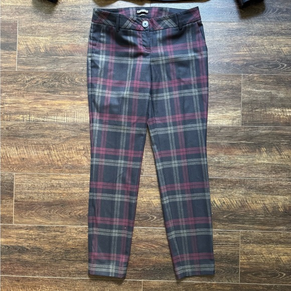 Express business pants suit jacket Columnist plaid 0 - Picture 3 of 10